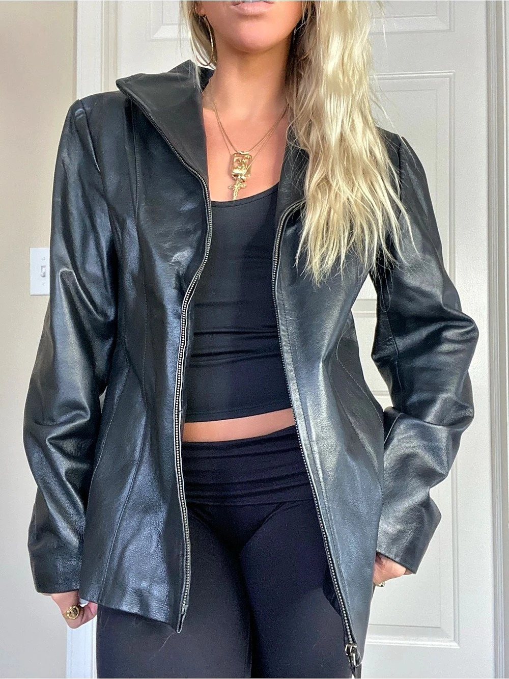Women's Black Genuine Leather Jacket